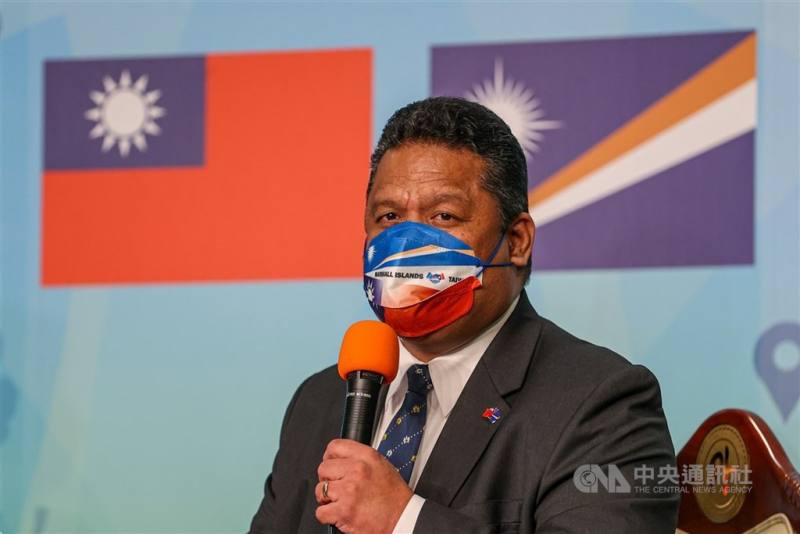 圖為馬紹爾群島共和國前總統柯布亞（David Kabua）2022年來台國是訪問。