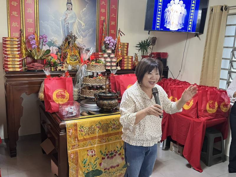 王秀華感謝媽祖選中她擔任下一屆爐主