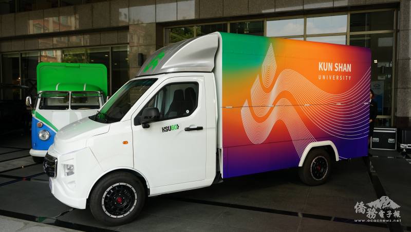 崑山科技大學研發全臺首部移動式電動餐車(崑山科大授權提供)