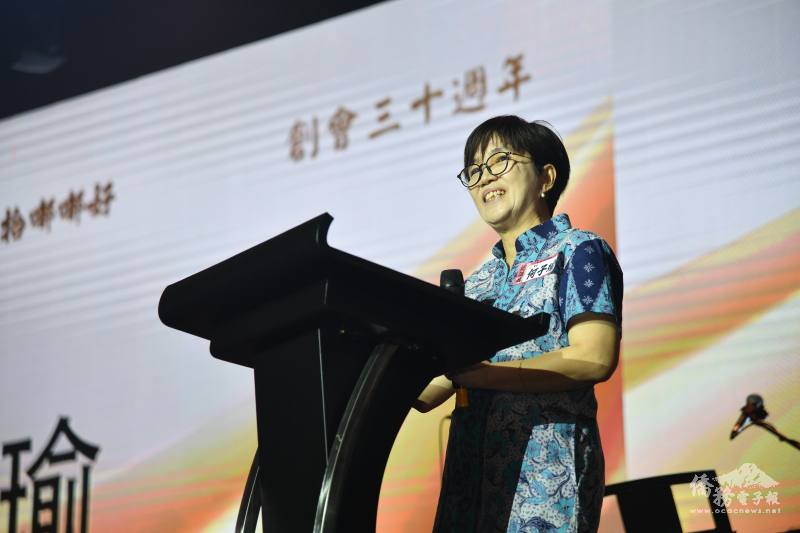 淡江校友會會長何子瑜感謝校友從全馬各地齊聚一堂，展現淡江人心繫母校的情誼