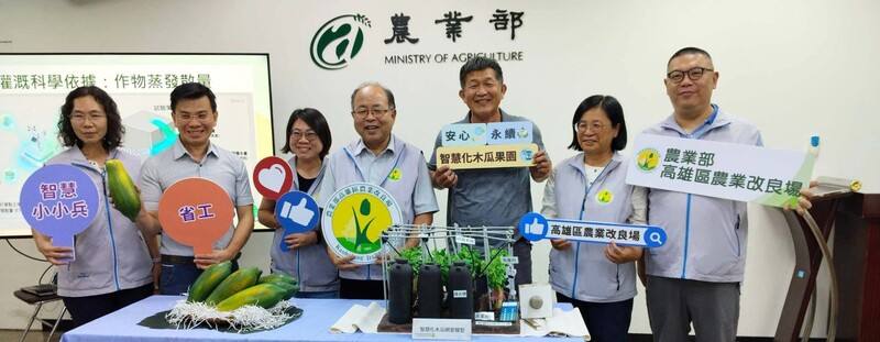 農業部高雄區農業改良場21日舉行記者會，介紹成功研發的「木瓜智慧化灌溉模式」結合「田間噴霧防蟎技術」，不僅省水25%以上，更有效控制蟎類族群，瓜農估計可增加約2成採收量。