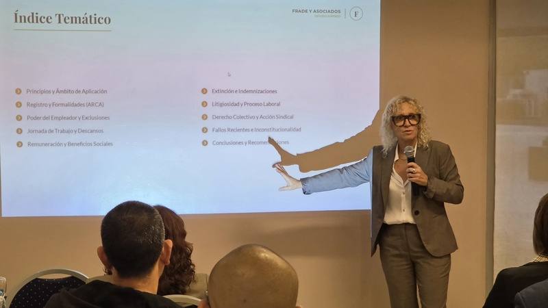 具資深勞資法律師背景的阿根廷眾議員福拉德（Mónica Frade）深度解析最新勞改法案，為台商及僑民分析如何降低僱傭風險與爭取勞工權益。