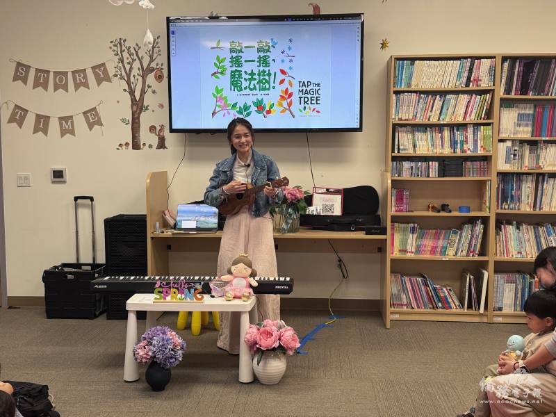 音樂律動專業講師蕭利倩授課，帶領孩子走進「春天的音樂森林」