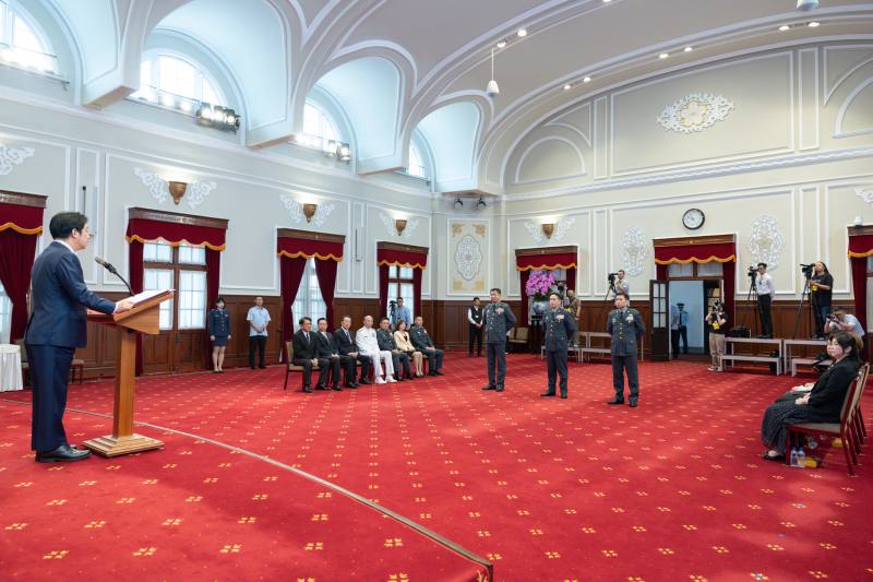 總統主持「中華民國115年5月份將官晉任授階典禮」