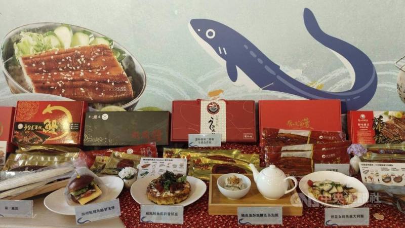 農業部漁業署2日在台北舉辦「台灣鰻好的–夏日甦醒 元氣鰻點」優質水產推廣活動，讓民眾認識鰻魚的各式吃法，現場並展示鰻魚酪梨漢堡、鰻魚馬鈴薯烘蛋、鰻魚蛋酥飯糰等各式美味鰻魚料理