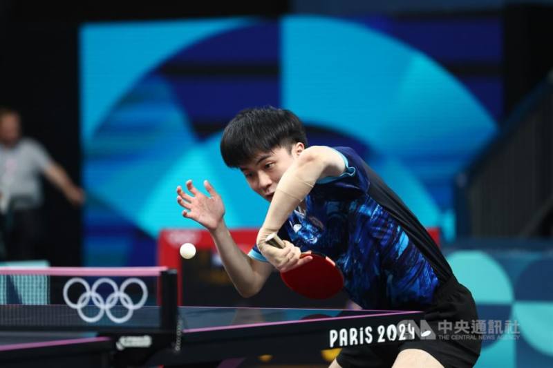 台灣桌球男團4日在ITTF世界桌球團體預賽最終戰以3比1扳倒德國。圖為台灣桌球好手林昀儒。