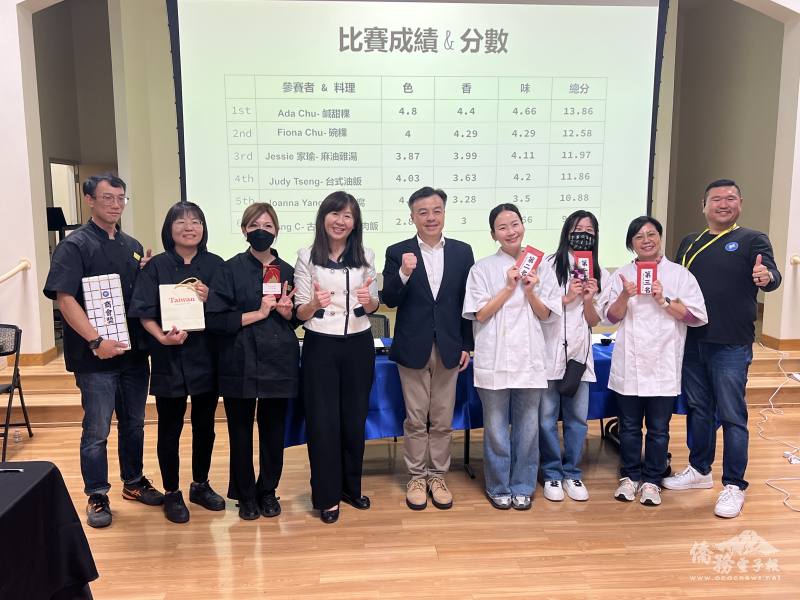 處長伍志翔、主任莊雅淑與黑白兩隊選手獲獎合影