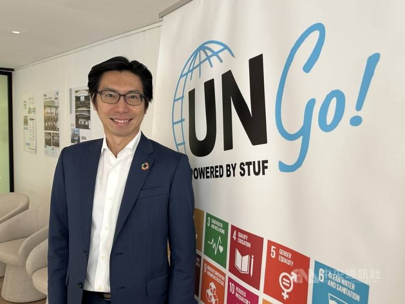 世台聯合基金會亞太中心理事長林敬倫出席2026聯合國科技創新永續發展論壇系列會議，期間在世台會紐約總部接受中央社訪問。