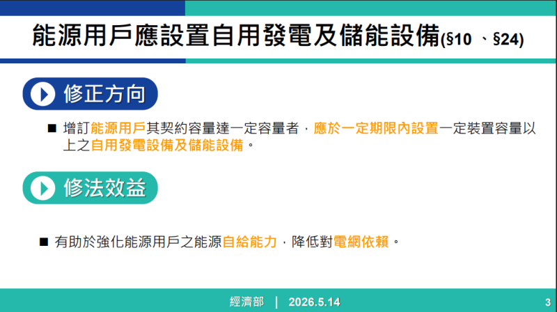 能源用戶應設置自用發電及儲能設備