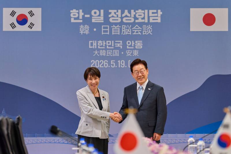 日本首相高市早苗（左）19日訪問韓國、進行2天1夜的行程，地點選在韓國總統李在明（右）的故鄉慶尚北道安東，也進行了領袖會談。（青瓦台提供）