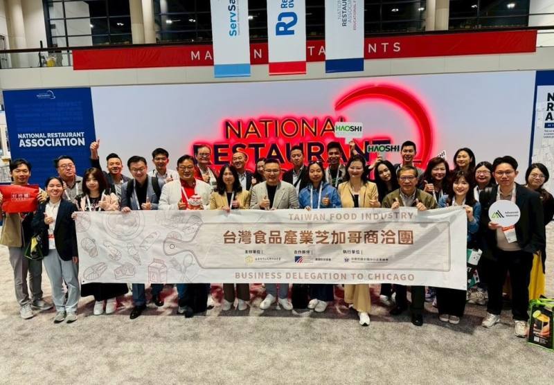 經濟部中小及新創企業署攜台灣食品業者前進芝加哥NRA展，盼協助中小企業拓展美國市場商機。（經濟部提供）