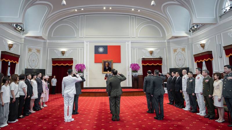 賴清德總統28日下午主持「中華民國115年6月份將官晉任授階典禮」