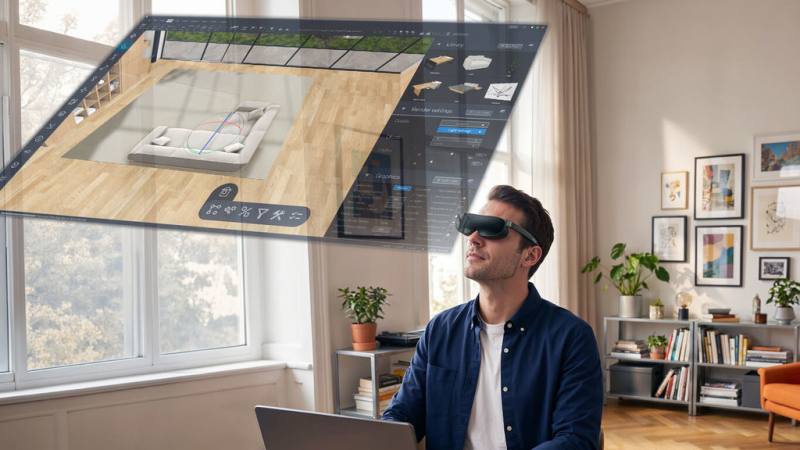 電腦品牌廠宏碁29日發表結合擴增實境（AR）技術的Acer AR Vision GR0眼鏡，透過將雙微型OLED FHD螢幕融入眼鏡的完整視野中，提供相當於從6公尺外觀看172吋巨型螢幕的AR視覺感受。（宏碁提供）