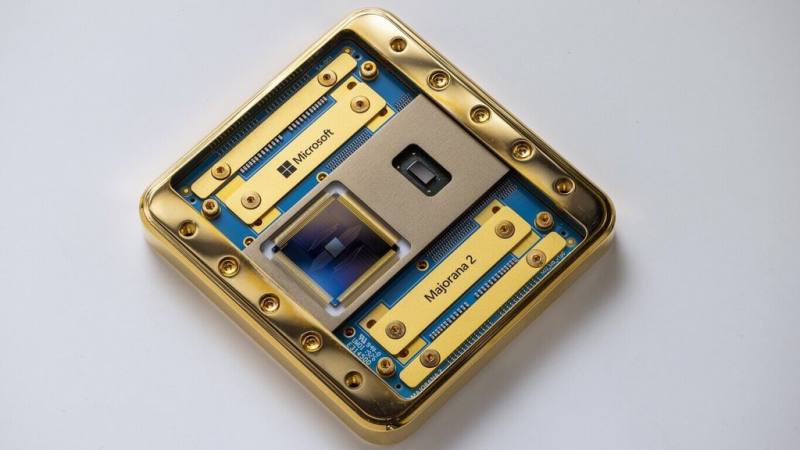 微軟3日在舊金山舉行Microsoft Build 2026開發者大會，發表最新拓樸量子晶片Majorana 2，透過前瞻研發平台Microsoft Discovery的代理式人工智慧（Agentic AI）協助完成開發。（微軟提供）