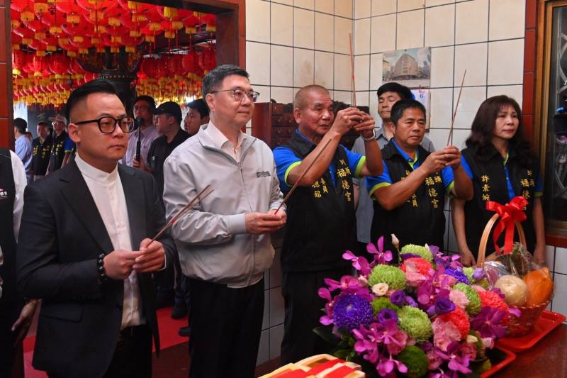 行政院長卓榮泰基隆百福圳頭福德宮參拜祈福