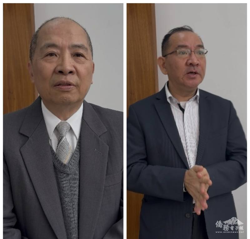 （左）巴西聖儒華文學校校長林志孟、（右）聖保羅文教中心主任尤正才分別致詞