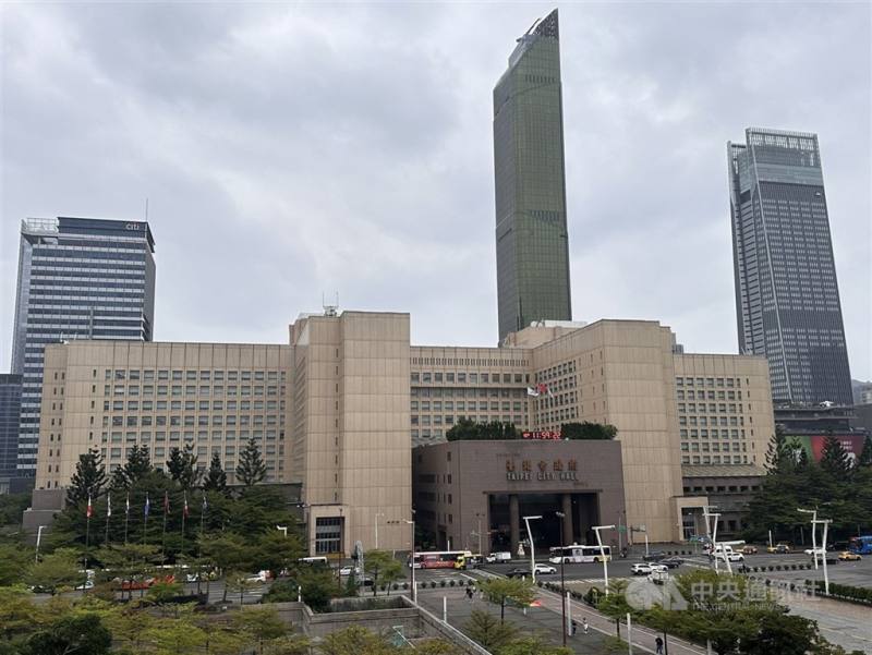圖為台北市政府大樓。（中央社檔案照片）