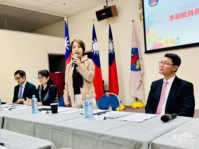 僑務委員會副委員長李姸慧致詞（黃世花提供）