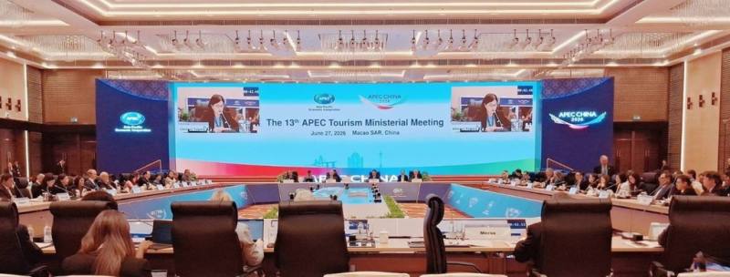 2026亞太經濟合作會議（APEC）第13屆觀光部長會議日前在澳門召開，交通部觀光署長陳玉秀代表台灣參加，會中向國際介紹「智慧包容性旅遊」政策。（觀光署提供）