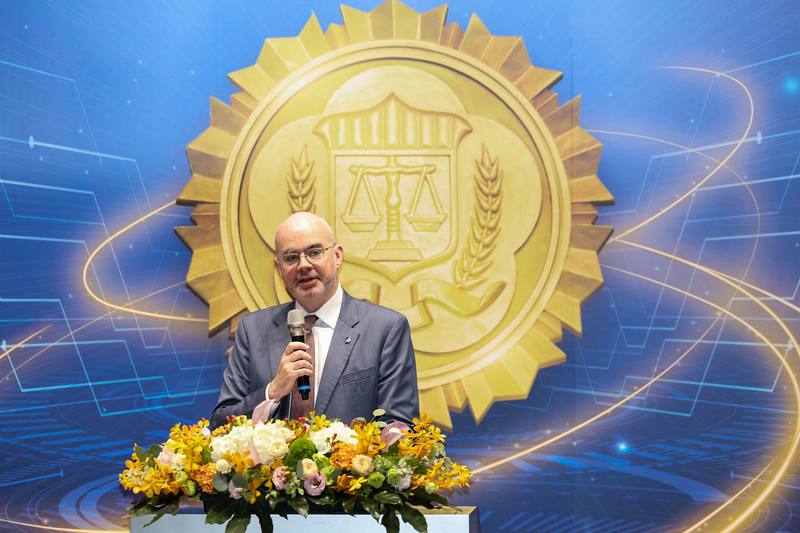 圖為美國在台協會（AIT）處長谷立言（Raymond Greene）。