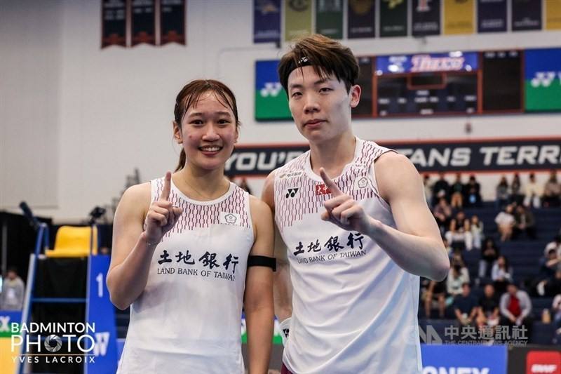 劉廣珩、許尹鏸在加拿大羽球賽獲得亞軍。（中央社檔案照片）
