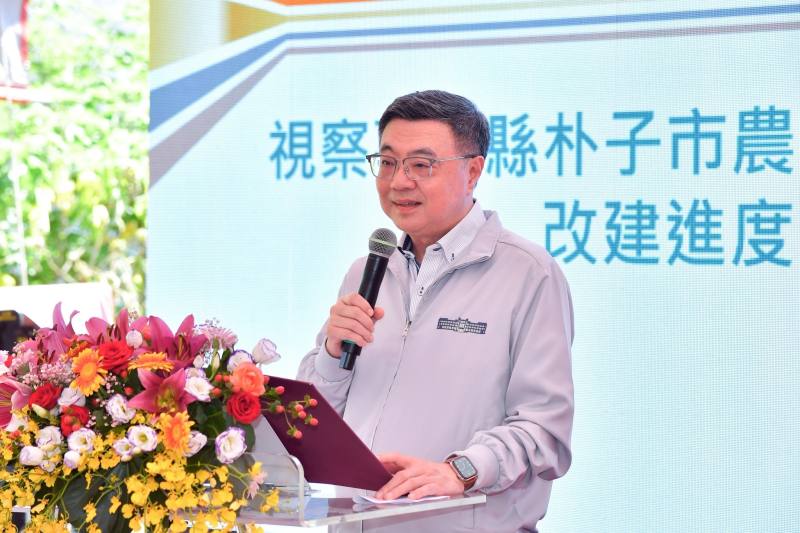 行政院長卓榮泰視察嘉義縣朴子市農會肉品市場改建工程進度