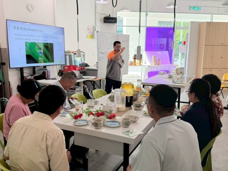 馬來西亞積極提升糧食安全與發展智慧農業，台灣青農交流團日前也深入大馬農業鄉鎮，分享食農教育，並特別推廣「田間黑三寶」有機農法，提升農作收成，促進農業技術交流。（梓園碾米工廠有限公司提供）
