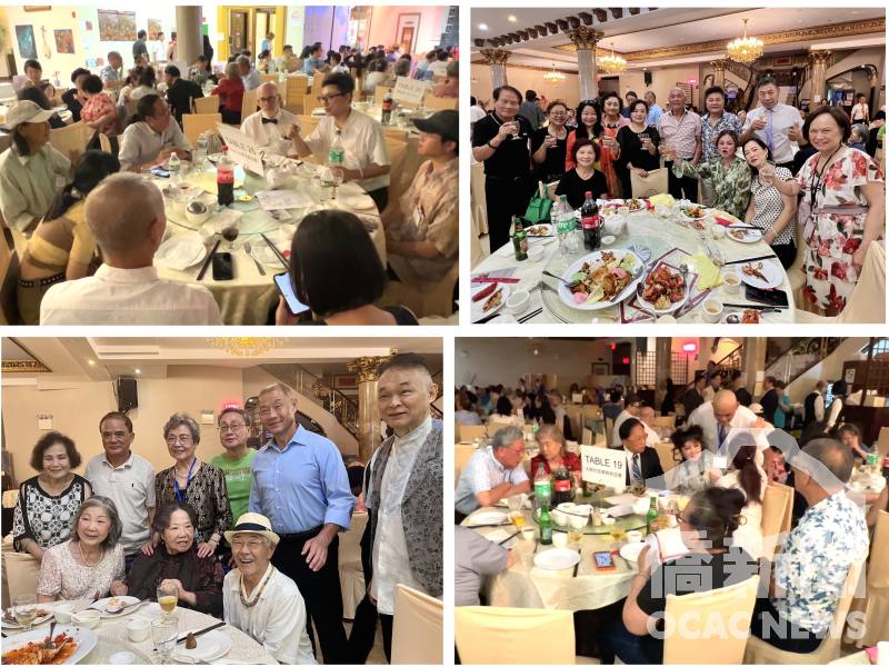 參與團體包含臺美文藝協會藝術家(左上圖)、紐約州參議員劉醇逸與鄉親(左下圖)、美東中文學校協會(右上圖)、急難救助協會(右下圖)