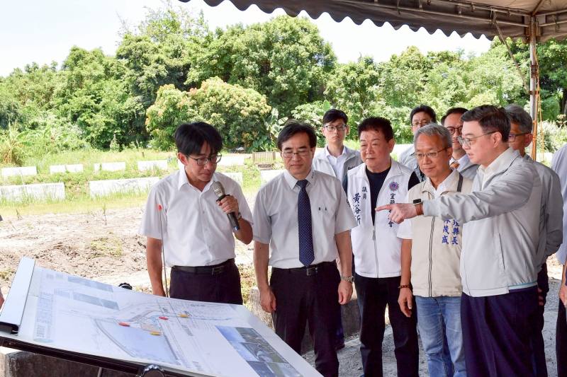 行政院長卓榮泰視察宜蘭溪洲抽水站新建工程