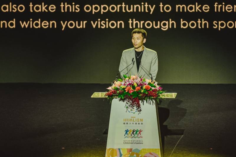 李洋部長2日出席2026國際少年運動會（ICG）開幕典禮，歡迎世界各地的城市代表、隊職員及選手來臺。