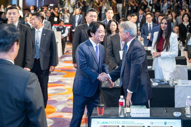 總統出席「凱達格蘭論壇：2026印太安全對話」