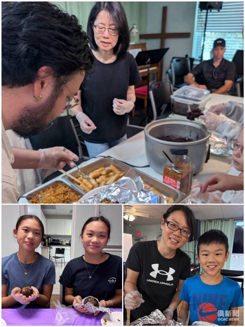 TCML黃如君老師解釋配料與味道的華語，學生也練習味覺用語
