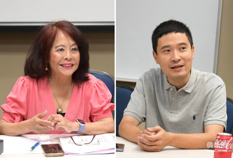 活動總召僑務諮詢委員項邦珍 (左) 及芝加哥文教中心主任雷棋 (右) 分享籌劃情況。