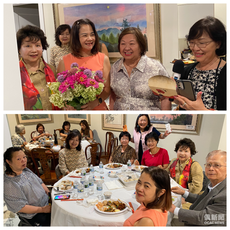 美食班學員對陳美麗老師(上圖右二)表達由衷的感謝。