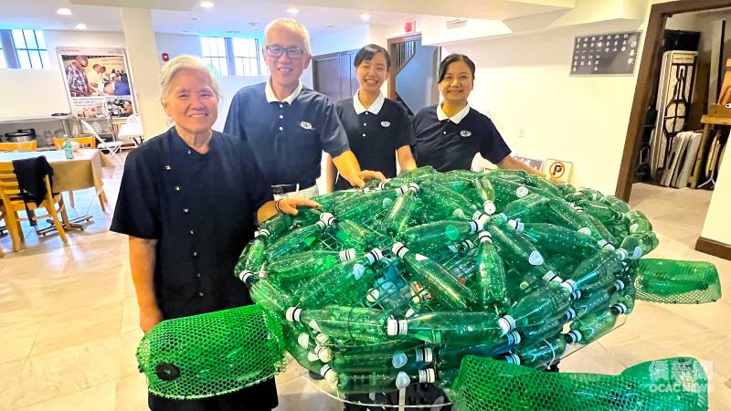 「大海龜」製作團隊高金花（左起）、陳裕逢、陳筠媞及長金滿。