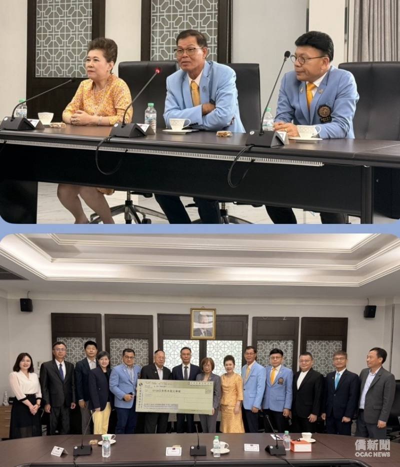 僑務委員鄭家進發言；藍夏禮見證僑界熱心捐款