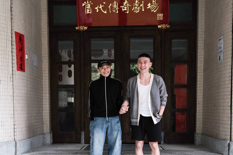 朱柏澄（右）與楊瑞宇（左）。（劉璧慈 攝）