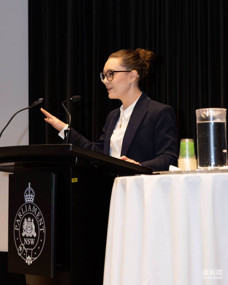 澳洲新州上議院議員兼影子環境部長Jacqui Munro 致詞。
