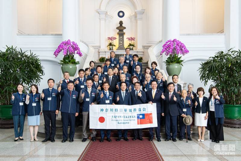 賴清德總統7日下午接見「日本神奈川縣日華親善協會訪問團」