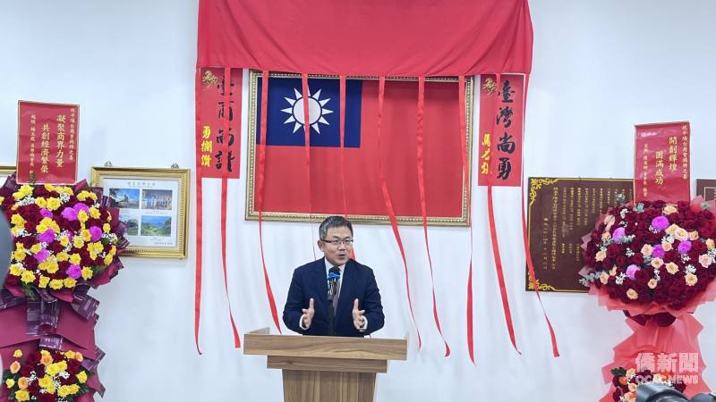 駐越南代表處大使劉世忠於揭牌儀式致詞。