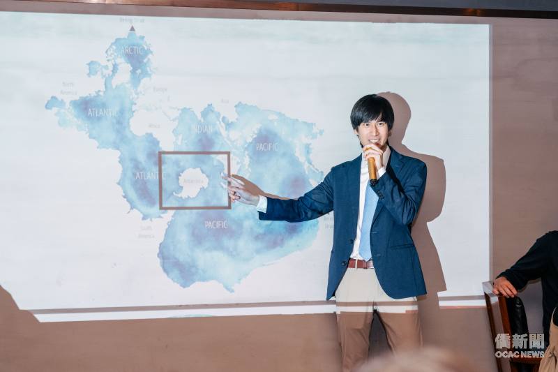 英國皇家地理學會會士陳懷璞於主題演講中分享南冰洋探險經驗，為活動帶來國際視野與跨領域交流。