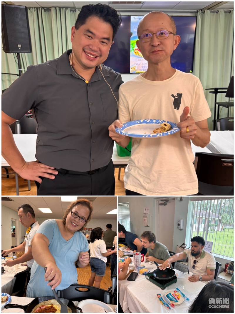 趙耀中與校長鄧敏宏設計簡單材料食譜，不需要厲害廚藝也能輕鬆完成