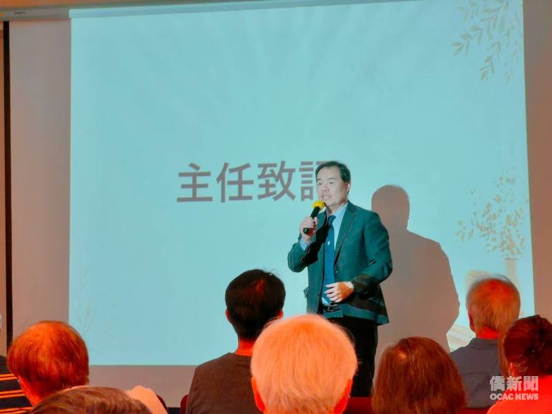 華府文教中心主任黃正杰致詞。