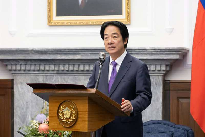 賴清德總統22日上午接見「第22屆台灣金根獎」獲獎廠商