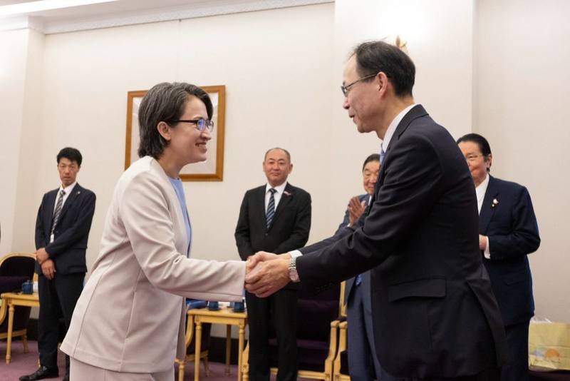 副總統接見「大分縣佐藤樹一郎知事乙行」