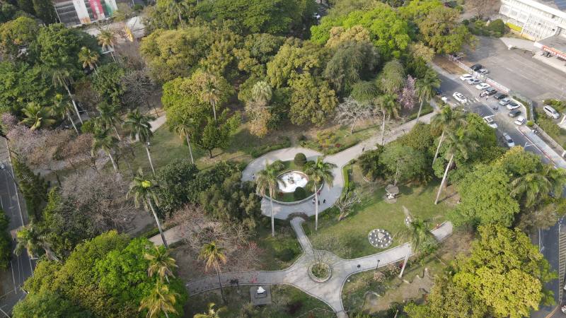 糖廠社區裡的同心公園俯瞰景色。