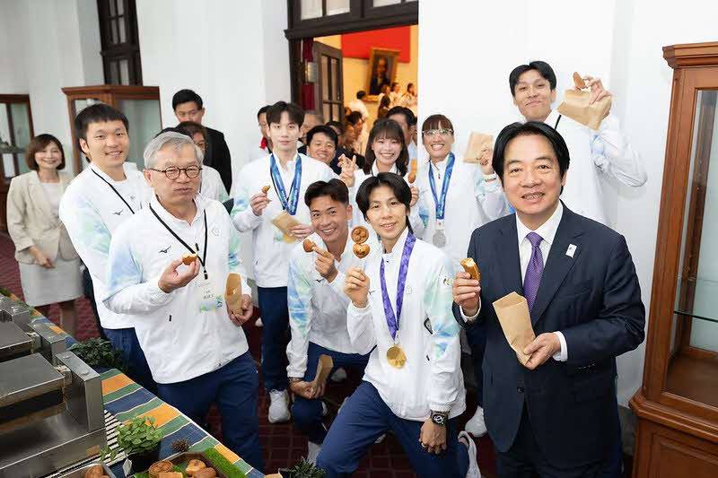 賴清德總統6日上午接見我國參加「2026年第20屆愛知名古屋亞洲運動會」代表團