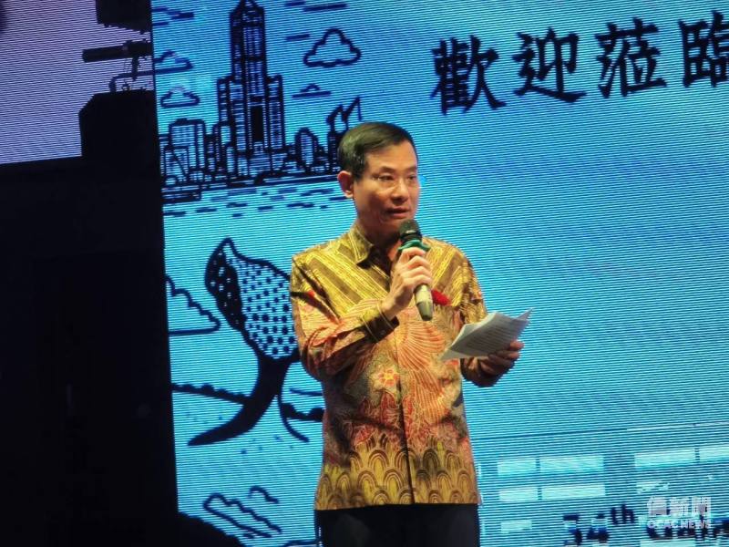 駐泗水辦事處處長林文俊致詞。