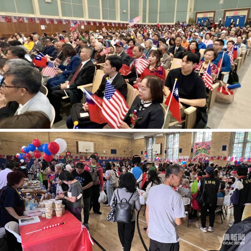 慶祝大會與美食博覽會人潮爆滿，僑胞以澎湃熱情，為國家的民主與和平獻上最誠摯的祝願。