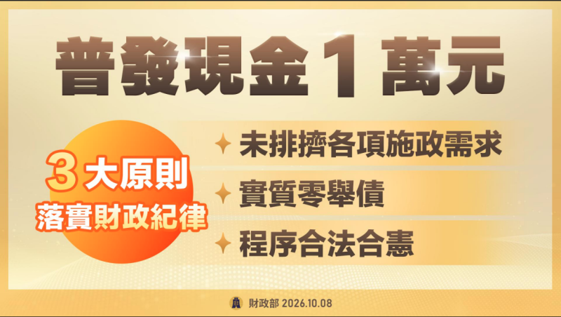 普發現金3大原則落實財政紀律